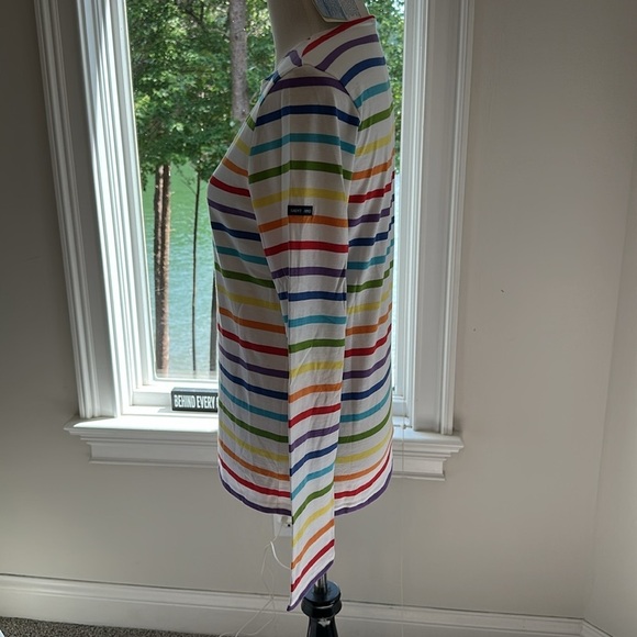 MINQUIERS PRIDE
Rainbow Striped Shirt | Soft Cotton, Small, NWT - Picture 4 of 11